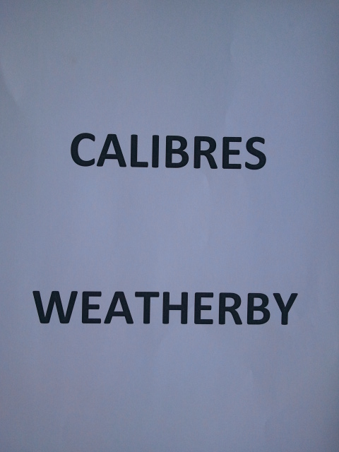 Calibres Weatherby
